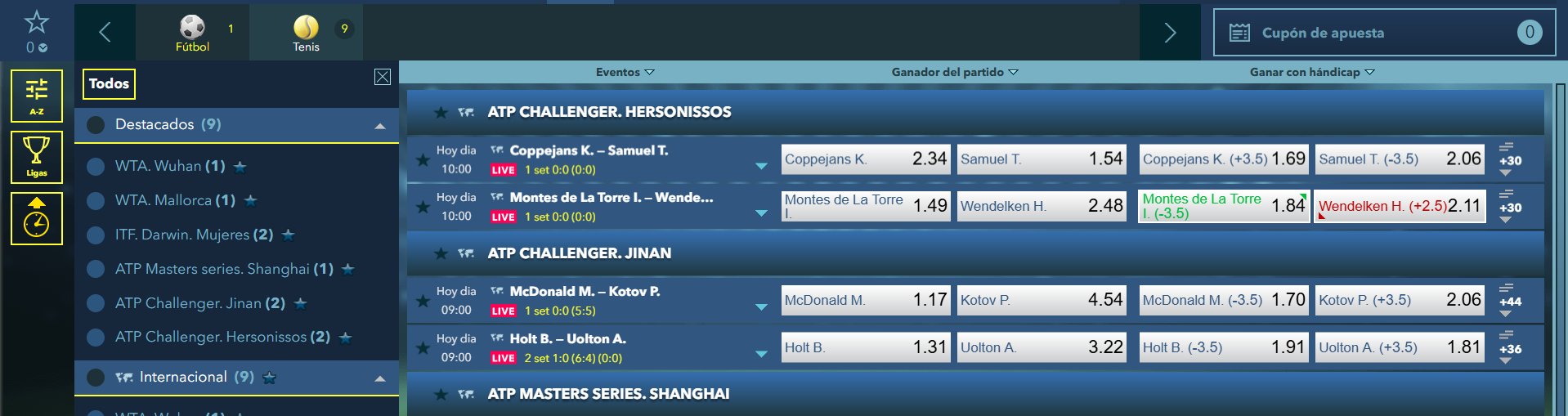 apuestas en vivo Perú